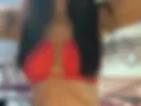 In a red bikini