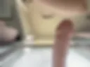 Pussy fucked with a huge dildo. Bottom view - Stella