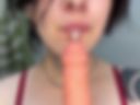 Hot dildo sucking