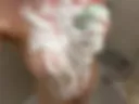 boobs in foam while in the shower