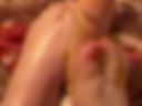I jerk off a dildo with my toes