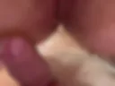 Very close pussy cum inside