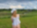 POV showing you my boobs in the meadow