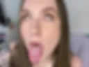 Ahegao cum in my mouth