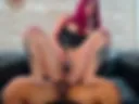 Latina redhead having Anal sex in Reverse Cowgirl with legs up and Lovense Domi vibrator in clit until a big cumshot in her mouth and Cum Swallowing. 13 minutes video