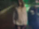 In a wet shirt and panties on the street