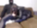 Alice licks dick in a leather jacket