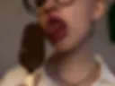 Sophie eats ice cream sexily