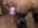 Doggy style with a butt plug, naked in stockings.