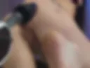 Fuck machine with magic wand in doggy