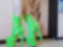 Review of green stripe shoes on request