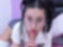Ahegao, Blowjob with saliva and cum