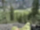 hot person in mountains