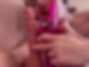sucking 3 dildos