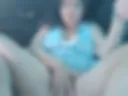 Masturbation and pussy-fucking in a car in a parking.
