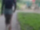 With a fluffy TAIL on the street!