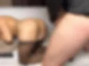 CREAMPIE big load in pussy with leakage after hard doggy fuck