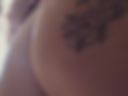 Temporary flower tattoo on my buttock