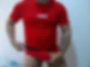 Showing off, flexing my biceps, and jerking off until I cum.
