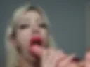 leather dress and sloppy deepthroat with a lot of saliva