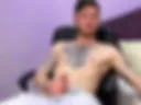 wearing jeans and cumshot on chest