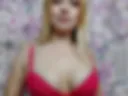 I take off my red bodysuit and jump on a dildo
