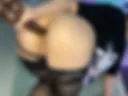 Big black dildo anal and pussy play