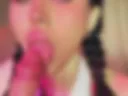 Dildo blowjob