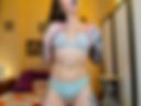 topless with blue lips