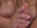 Penis masturbation by hand in the shower