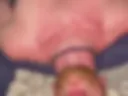 throat blowjob on back