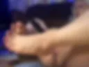Toe licking, footjob, and squirting on feet