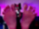 Long teasing session. Bare feet and socks