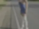 I m showing off my tits and pussy on the side of the road, wearing a dress and long boots