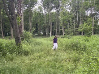 Outdoors I bet youd like to fuck me. Dancing with a dress in the woodland, then lifting my beautiful summer dress, playing with myself and inviting you in.