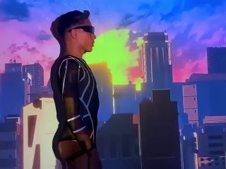 a boy in the city of the future