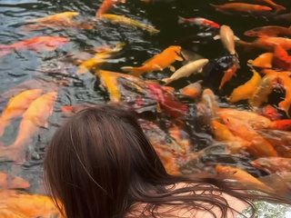 Лейка сражается с рыбками