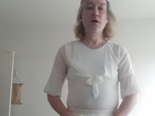 In a bodysuit and knee socks I squirt a fountain of semen