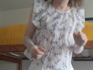 in a new skirt and sundress in the chat