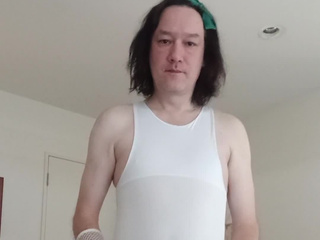 In a bodysuit, skirt and shorts with bears