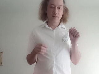 In a fluffy pink skirt