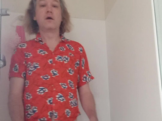 I caress the testicles in the shower