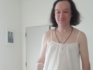 In a sundress, golf socks and shorts