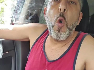 Smoking and blowing smoke rings 2