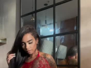 Sensual body with red lingerie