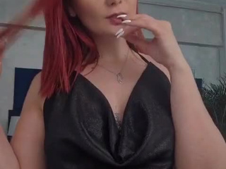 Poker face ginger model tease by her beauty