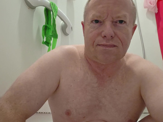 Mature Small Man in Shower
