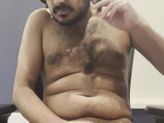 Stroking my dick and spraying fragrance on my body
